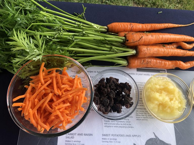 carrots on a table with the recipe